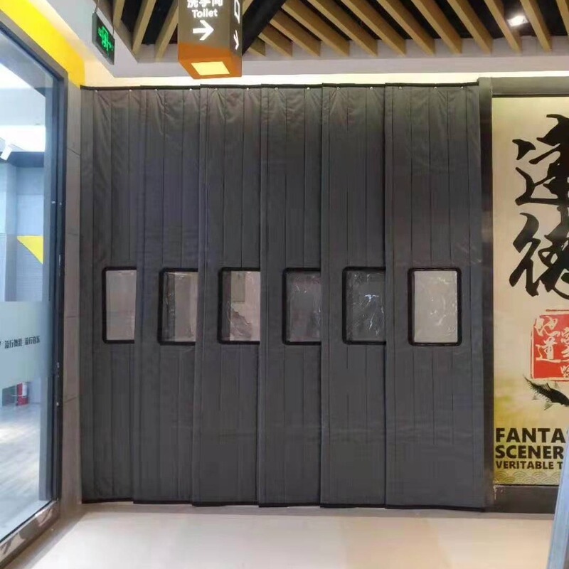 Winter thermal windproof windproof partition curtain White felt thermal insulation cold-proof cotton door curtain for store and store