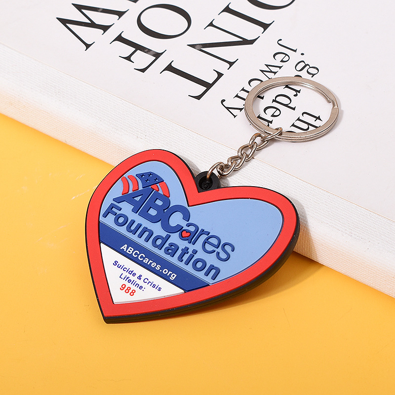 PVC钥匙扣定制双面立体平面卡通公仔钥匙挂件广告宣传公司IP定做