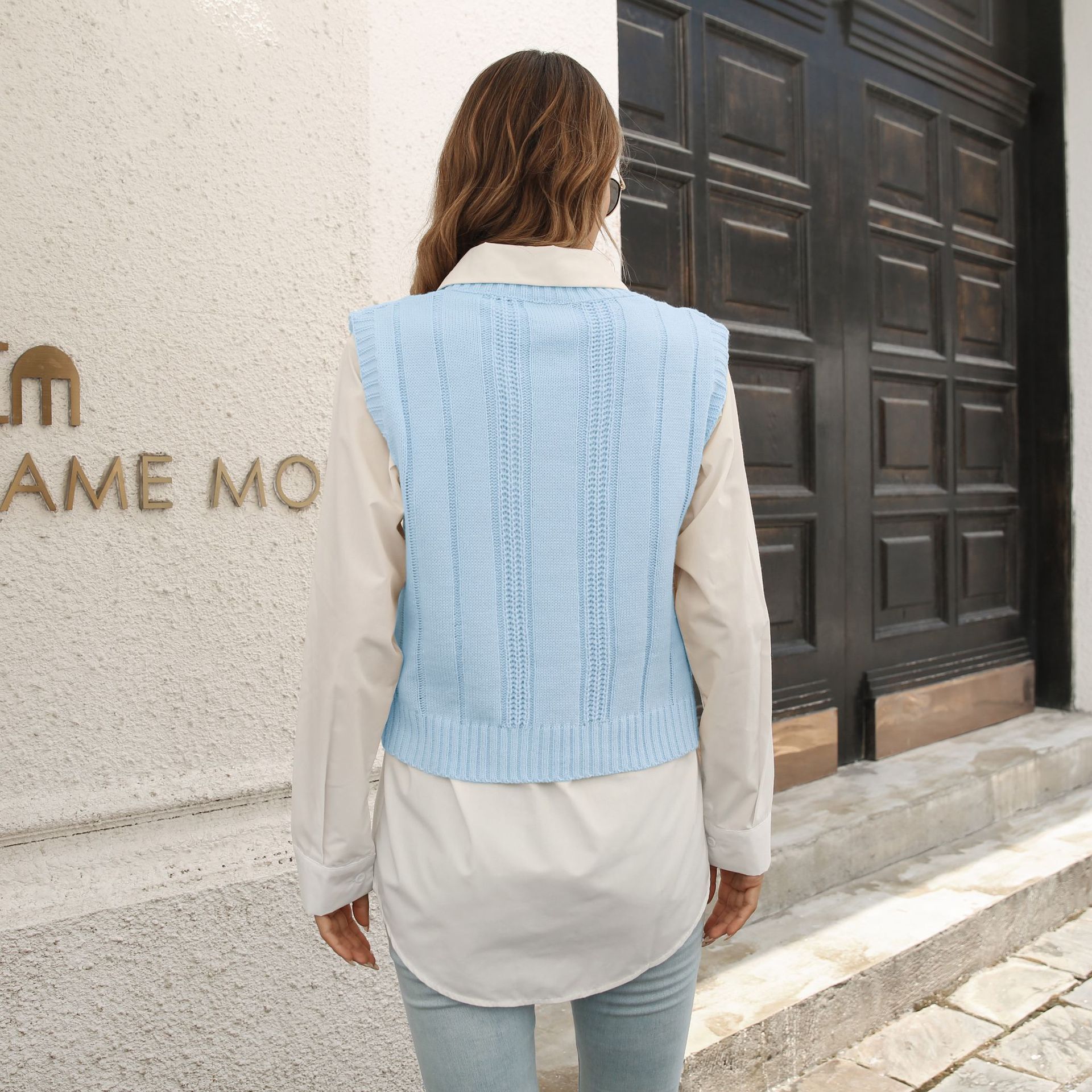 Popular Vest Sweater Women Vest Autumn Winter Knitwear Sweater 13 Popular Vest Sweater Women Vest Autumn Winter Knitwear Sweater