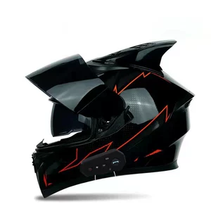 Motorcycle Helmet Full Face with Bluetooth Intercom, All Seasons