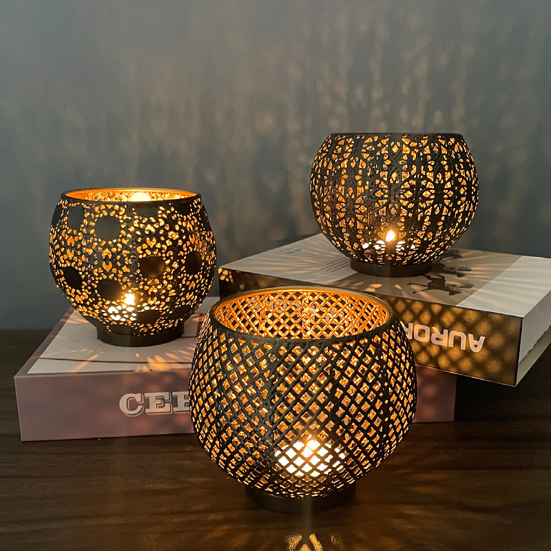 Cross-Border New Wrought Iron Spherical Candle Holder, Hollow Moroccan Crafts, Tea Light Holder, Atmospheric Home Decor, Vintage Aromatherapy Cross-Border New Wrought Iron Spherical Candle Holder, Hollow Moroccan Crafts, Tea Light Holder, Atmospheric Home Decor, Vintage Aromatherapy