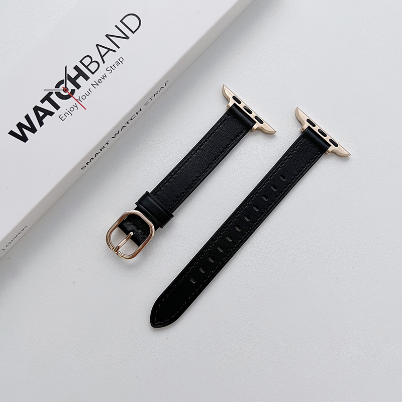 Adecuado para iwatch7 Apple Correa pequeña cintura applewatch654321 generación se correa de cuero para niñas delgada