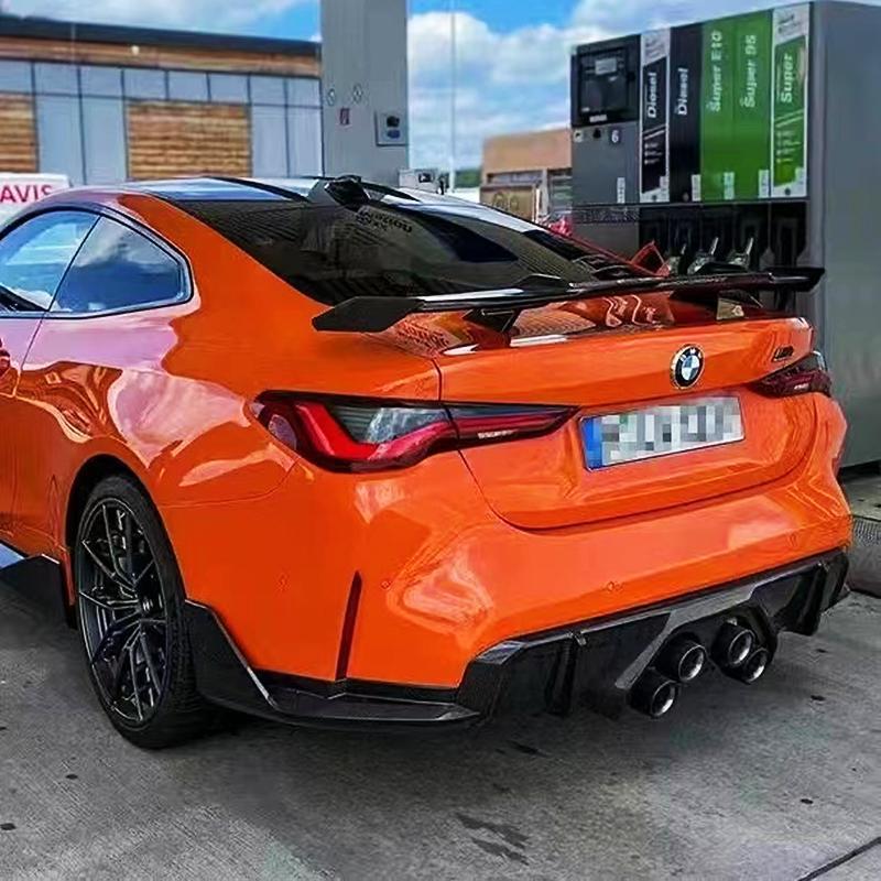 Factory car modification general-purpose tail non-perforated MP big tail fixed wing carbon pattern GT tail spoiler