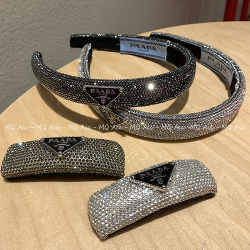 Item: Women's Crystal Diamond Letter Hairpin - Paris Style, Silver Gray, Matchable, Lightweight Luxury