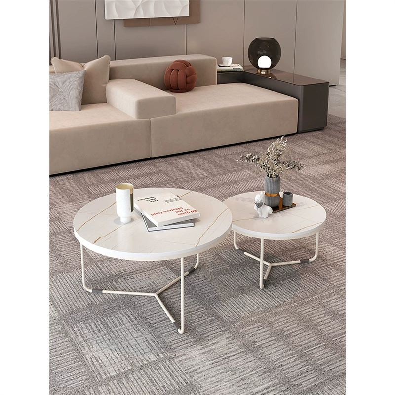 2023 новый европейский стиль легкий экстравагантный панельный диван гостиная домашний размер круглый комбинированный чайный столик небольшой простой и современный
