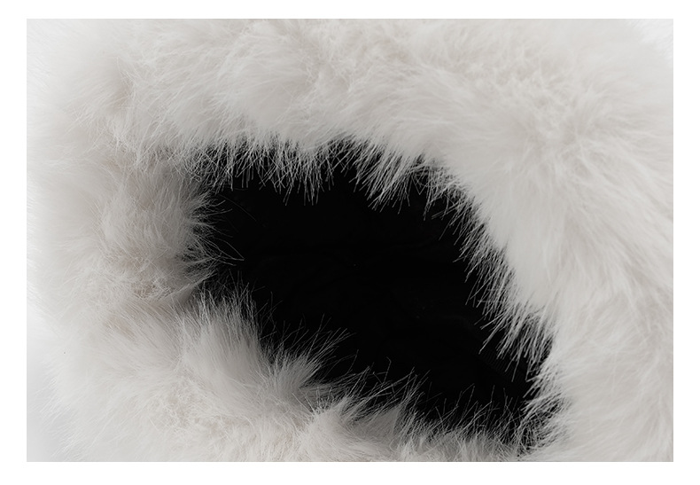 Καπέλο Fox Furry Furry για γυναίκες τον χειμώνα στην κορεατική έκδοση, μικρό πρόσωπο, χοντρό και ζεστό καπέλο ψαρά, μεγάλη περιφέρεια κεφαλιού, κρύο-ανθεκτικό καπέλο νιπτήρα_voghion.com