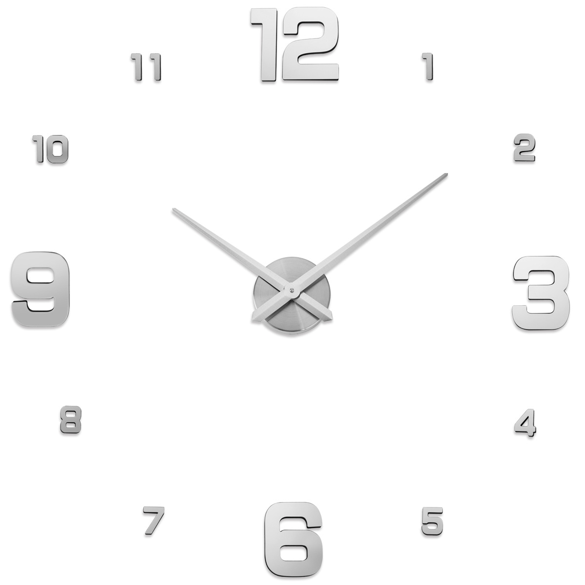 Sala de estar reloj creativo reloj Amazon simple nórdico Reloj de pared europeo y americano grande DIY etiqueta de la pared reloj 3Dclock