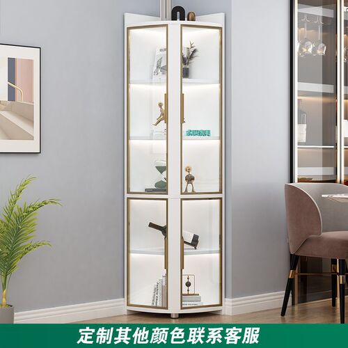 3x Light luxury corner cabinet, corner cabinet, triangular storage rack, living room sofa, corner cabinet, wine cabinet, bedroom storage