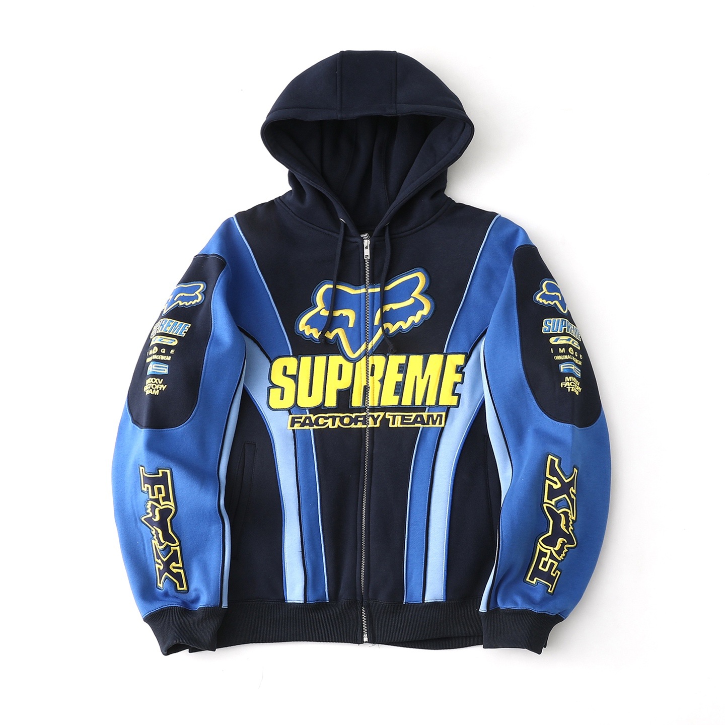 Supreme Fox Racing Factory Team Zip Sweater Navy