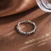 Zirconium, sophisticated ring with stone, design advanced jewelry, Korean style, light luxury style, high-quality style