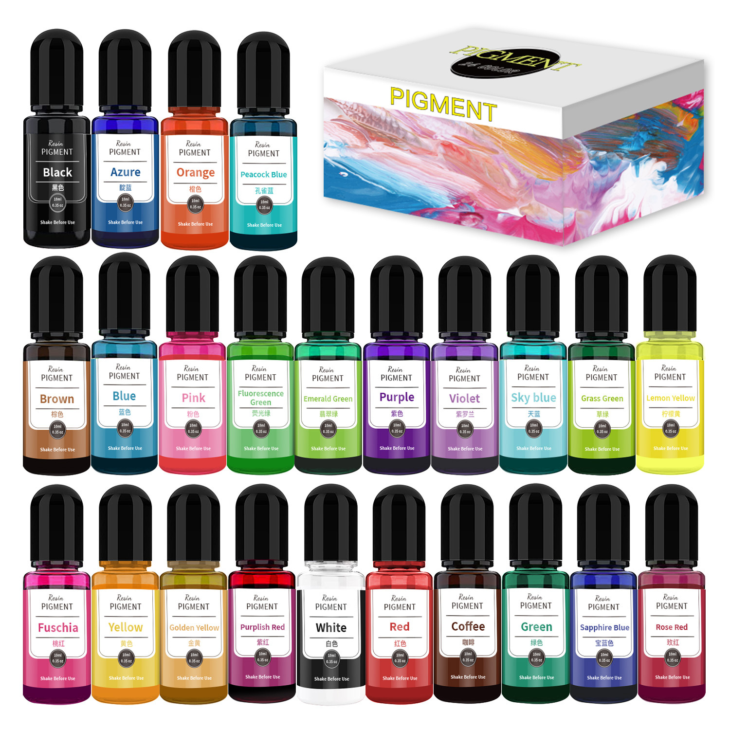 Manufacturer direct sales of high concentration 24 color oil-based colorant, handmade DIY material, 