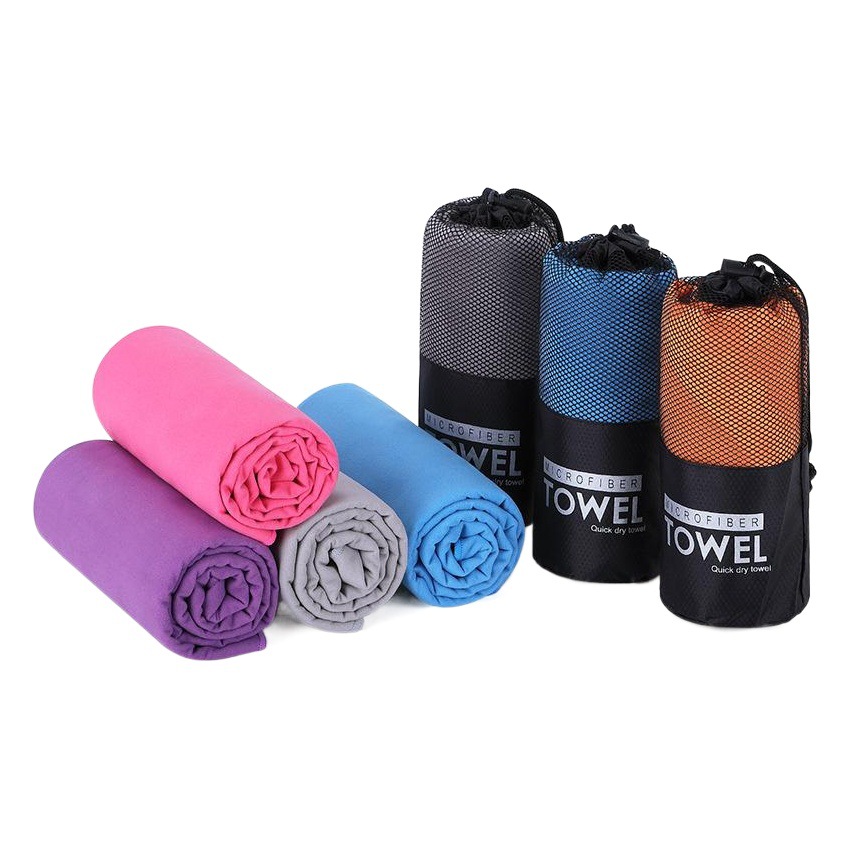 Toalla deportiva de secado rápido de terciopelo de doble cara Toalla absorbente de secado rápido Toalla de baño de microfibra de natación Toalla deportiva con logotipo