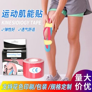 Factory Direct supply manufacturer muscle stickers sports tape elastic bandage knee pad anti-sprain repair muscle stickers breathable Sports