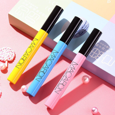 Macaroon Mascara waterproof Thick Curl Lasting Easy Halo eyelash Stereotype Bottoming cream