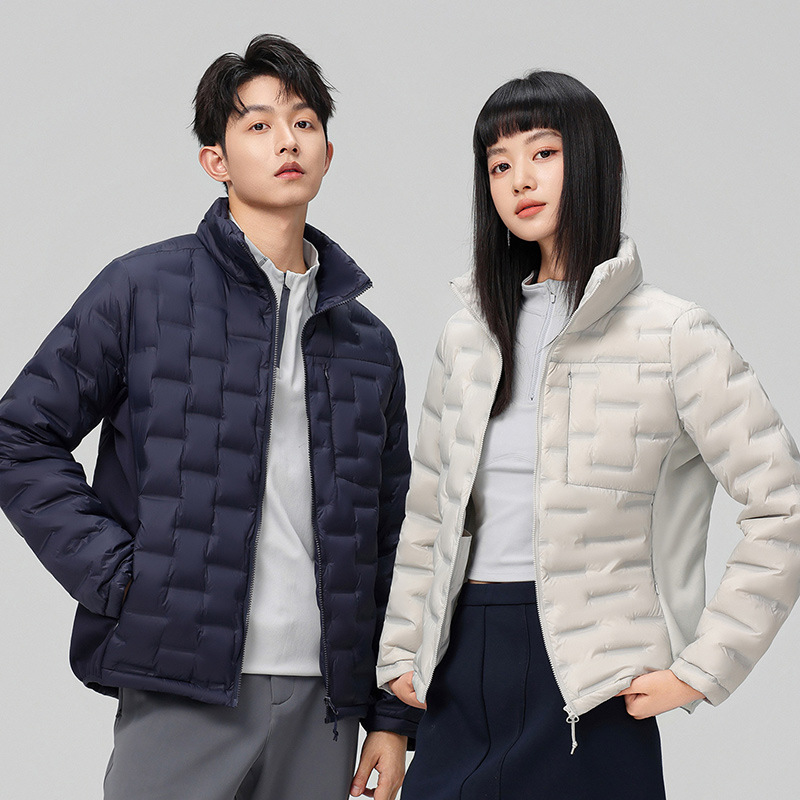 2025 Autumn and Winter New Stand-Up Collar Lightweight down Jacket for Couples, White Duck down Casual Fashion Warm Lightweight Jacket