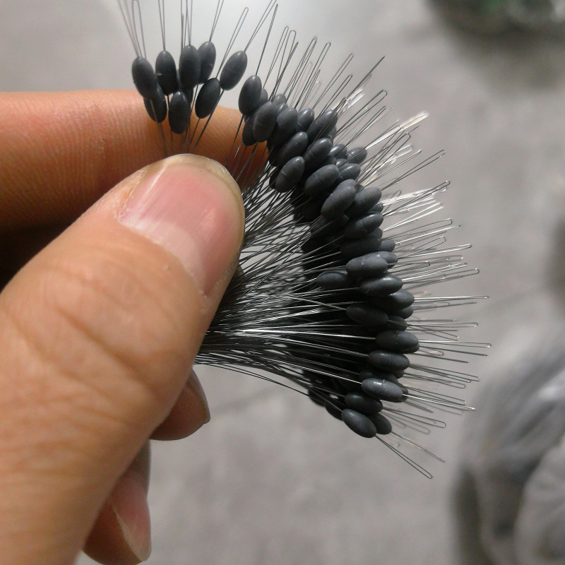 200 Gray Ultra-Tight Olive-Shaped Anti-Collision Stoppers, Space Beans, Fishing Accessories, Competition Beans