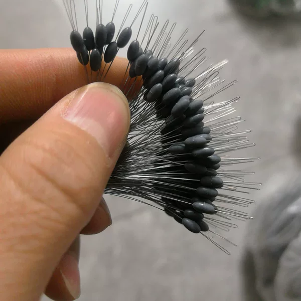 200 Gray Ultra-Tight Olive-Shaped Anti-Collision Stoppers, Space Beans, Fishing Accessories, Competition Beans