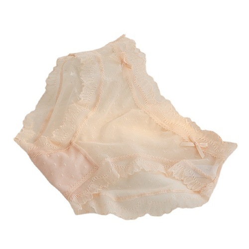 Pure Desire Lace Panties Feminine Low Waist Girls Briefs Thin Breathable Pure Cotton Crotch Seamless Panties Carefully Selected