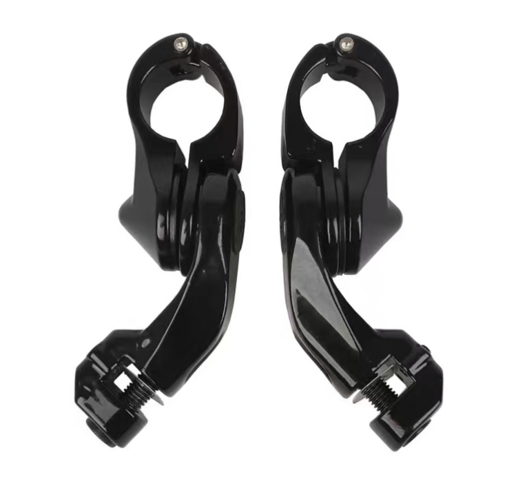 Harley-Davidson Compatible Dual Light Touring Model Street Cruiser with Modified Guard Bars, Footrests, and Cruise Pegs