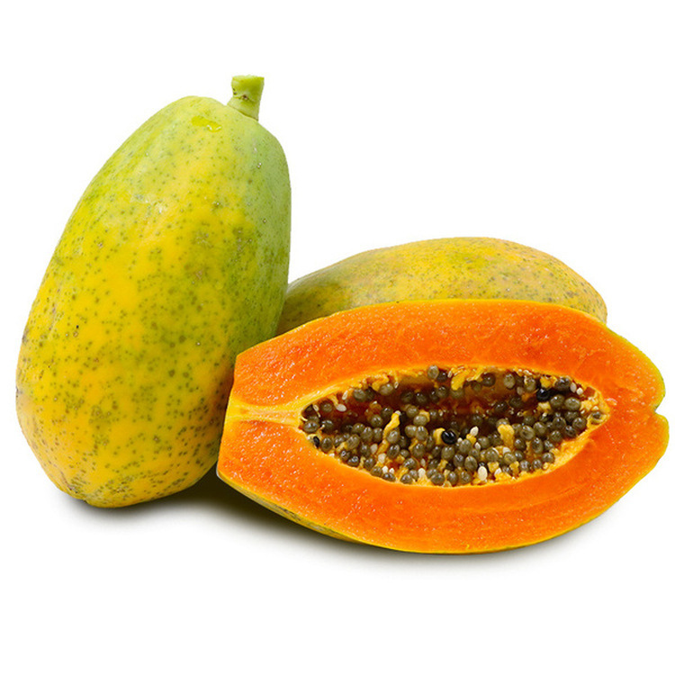 Red Heart Papaya Milk Rock Sugar Heart Green Peel Papaya Naturally Ripe Large Fruit 3kg 5kg 4.5kg Pieces of Papaya Dropshipping