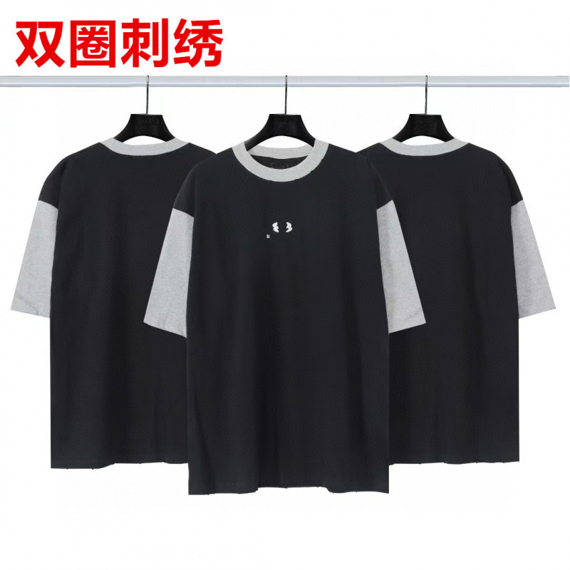 高品質クロスボーダーアメリカンスタイル25ss夏新作No.10ユニフォームレタールーズ半袖Tシャツ卸売|undefined