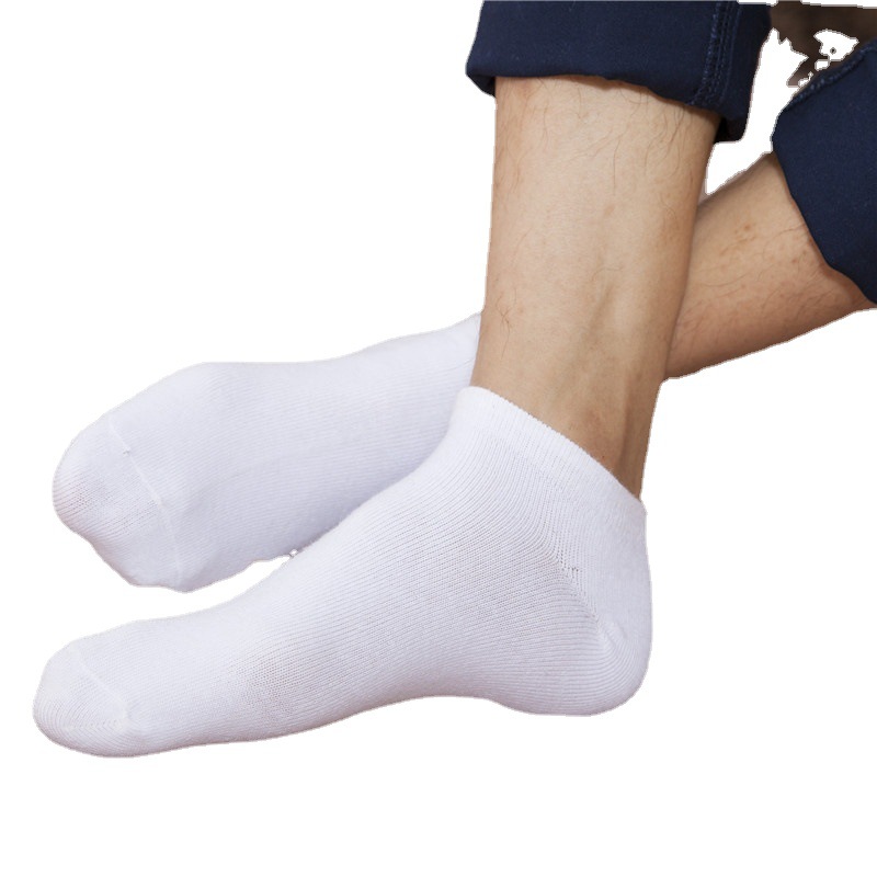 10 Pairs Of Black, White And Gray Boat Socks Wholesale Socks Socks Cheap Socks_voghion.com