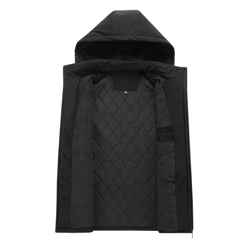 Abrigo de algodón con forro polar de tres barras para hombre talla grande impermeable abrigo de algodón cálido fábrica al por mayor LOGOTIPO imprimible