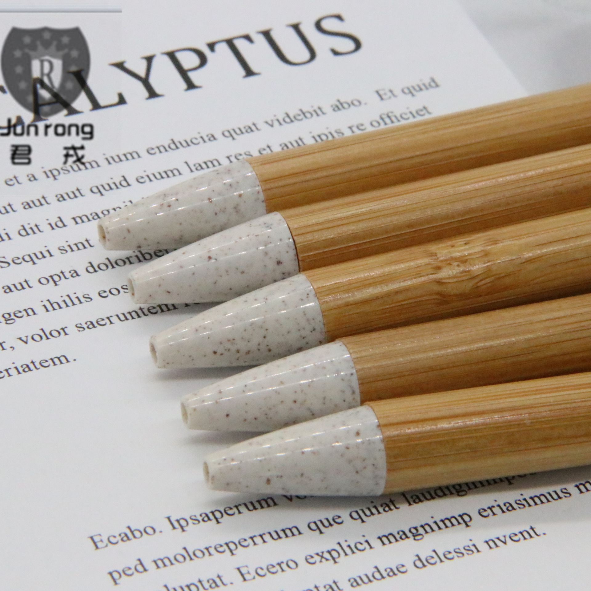 Soporte para teléfono móvil pluma de bambú láser LOGO dos-en-uno multifuncional Bolígrafo Prensa logotipo imprimible