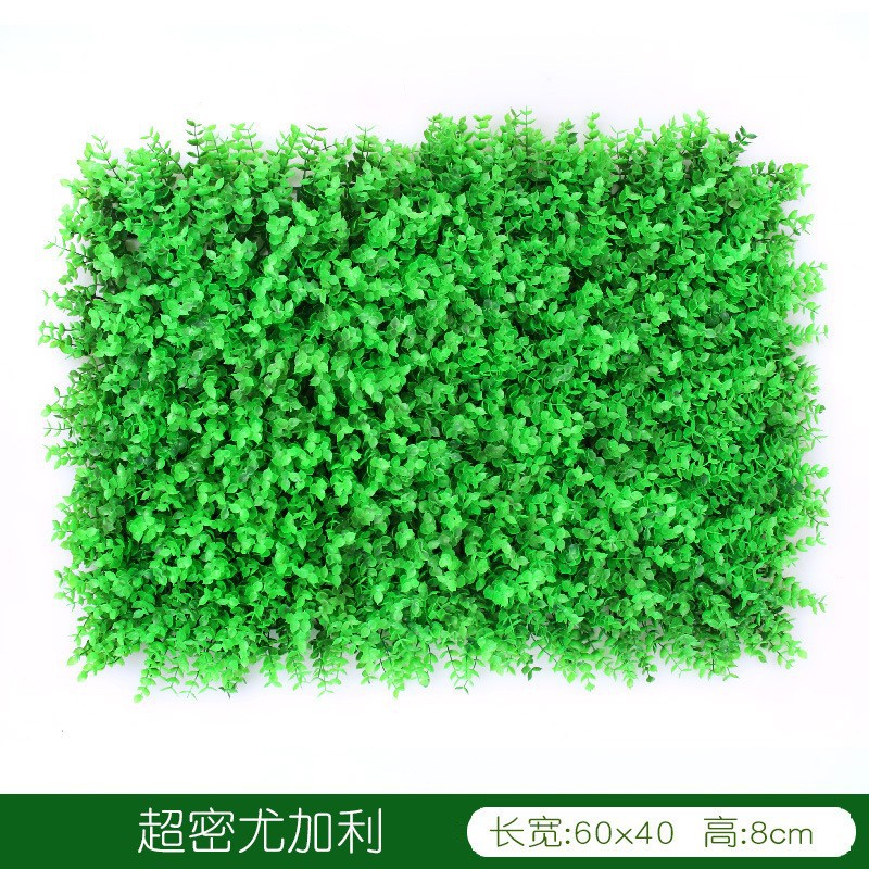 Planta artificial pared de fondo pared cifrado plástico césped eucalipto puerta cabeza interior decoración planta flor pared verde planta pared