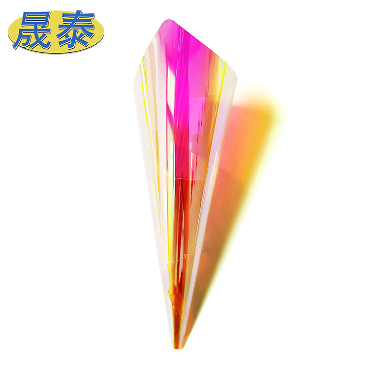 炫彩膜七彩镭射纸霓虹玻璃透明贴纸膜彩虹灯光幻彩改色膜装饰薄膜