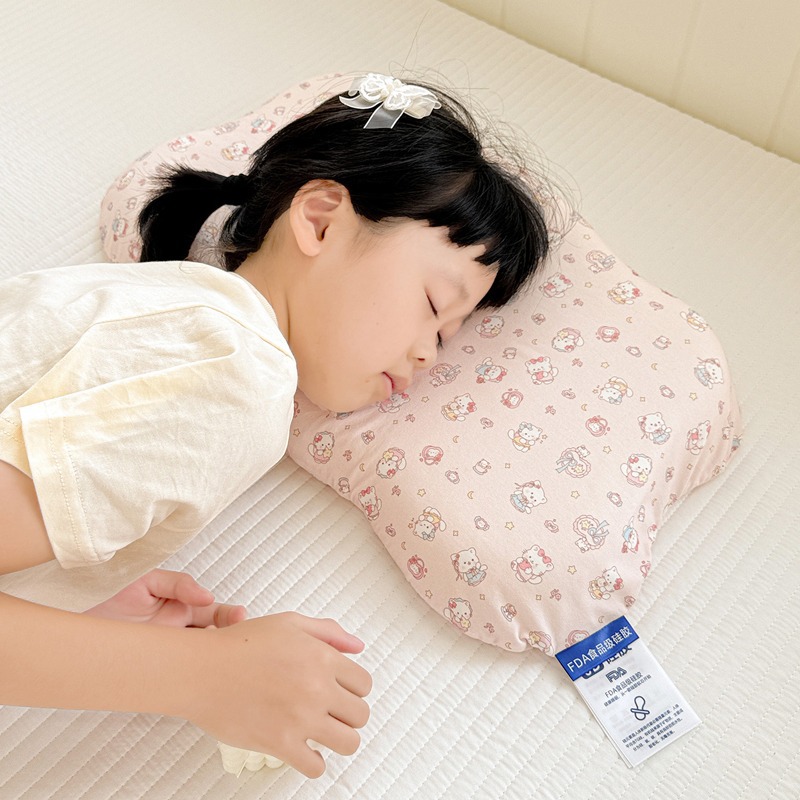 Classe A nube de silicona para niños jardín de infantes para estudiantes individuales almohada de cuello suave siesta almohada especial para dormir