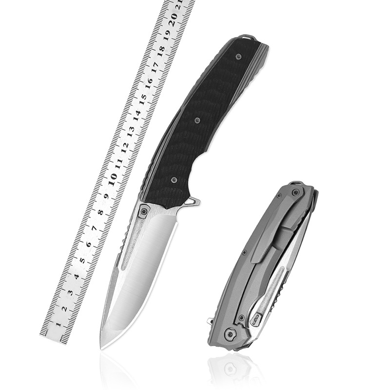 钛柄G10柄折叠刀便捷式户外救援野营防身折刀求生实用锋利刀