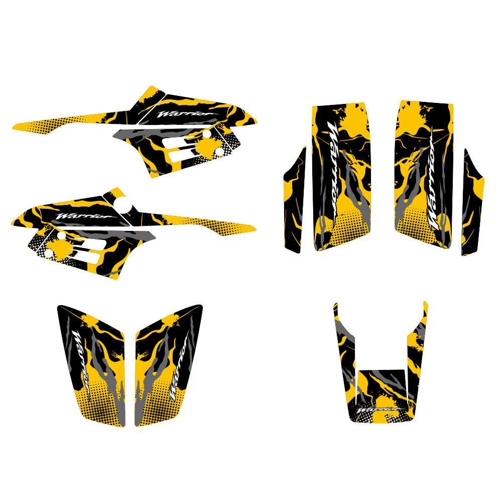 Nuevo fondo de pegatinas gráficas para la motocicleta Yamaha Warrior 350