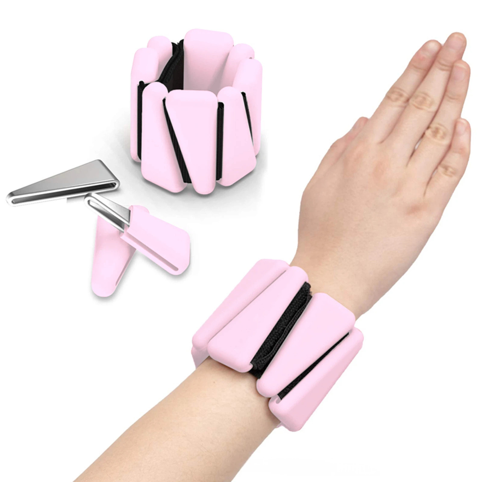 Zhang Li Guan Xiaotong pulsera de peso ajustable de silicona pulsera de muñeca de entrenamiento de fuerza anillo invisible deportivo