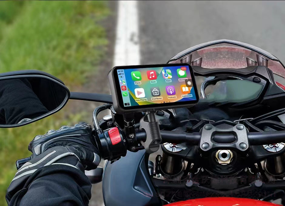 Motorcycle Driving Recorder 6.25 Inch 67 Waterproof Carplay Navigation Front and Rear Dual Lens Dual Camera