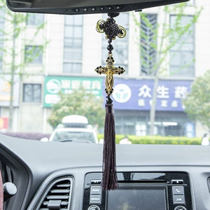 Carefully Selected Cross-Border Gold Cross Car Hangings, Car Interior Decorations, Car Pendants, Tassel Decorations, Wholesale