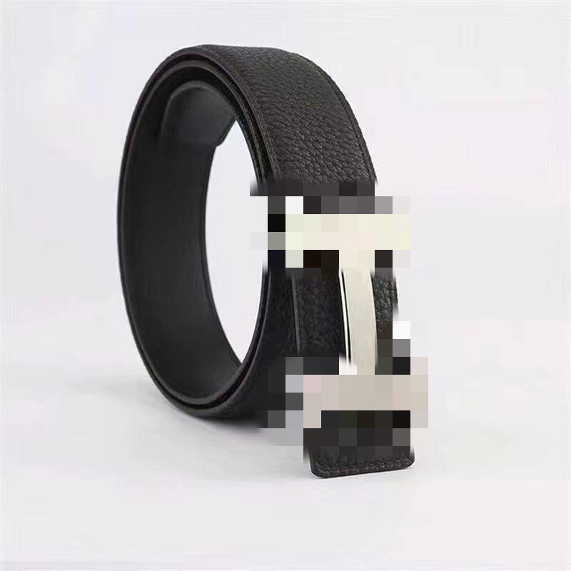 【H Replica Version】Hot-Selling High-End I-Shaped Buckle Men's and Women's Top-Layer Cowhide Leather Belt with Copper and Steel H Letter Buckle, Genuine Leather