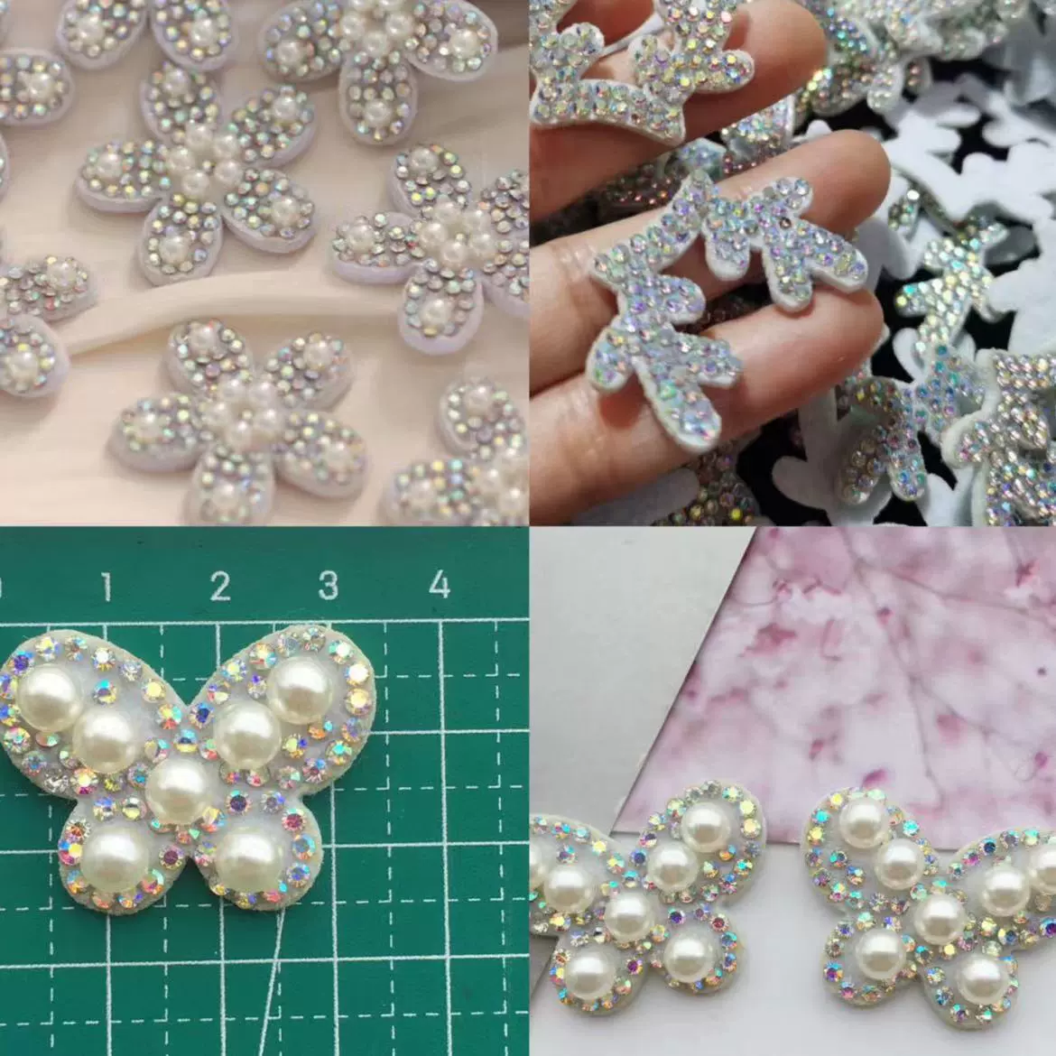 Антикварные аксессуары для волос Нетканые аксессуары для горячего сверления оптом DIY жемчуг маленький цветок аксессуары для веревки для волос аксессуары для одежды шпилька