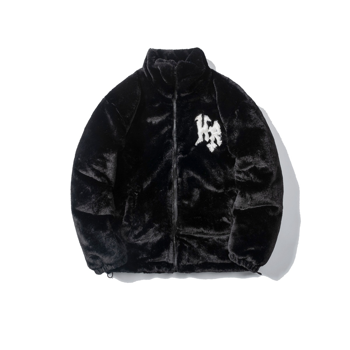 Otoño e Invierno de la moda nacional de lana de cordero de terciopelo de algodón acolchado abrigo suelto BF hombres y mujeres pareja desgaste collar abrigo engrosado abrigo de algodón acolchado color sólido todo a juego