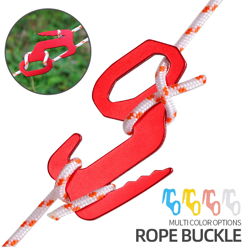 9-shaped multi-function binding tool canopy tent rope tightening adjustment buckle outdoor camping binding buckle EDC hanging buckle