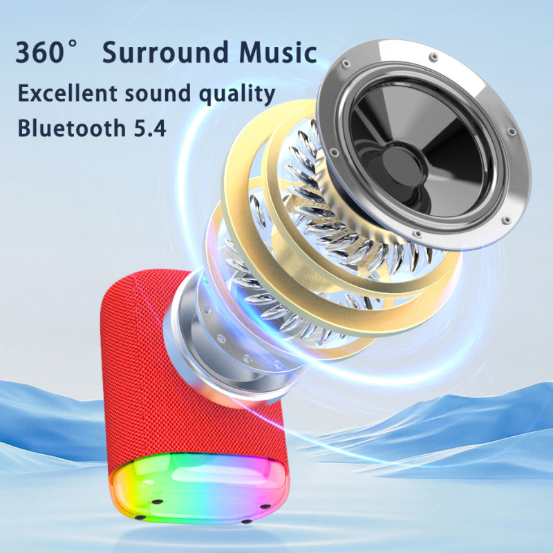 跨境新款蓝牙音箱小型高质量大功率低音炮户外便携式露营音箱批发|undefined