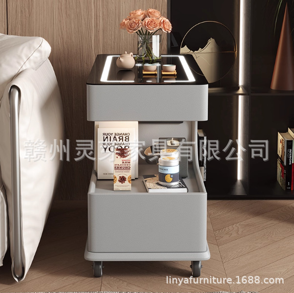 边几可移动茶桌小茶台家用客厅阳台茶水柜烧水泡茶一体沙发侧边柜|undefined