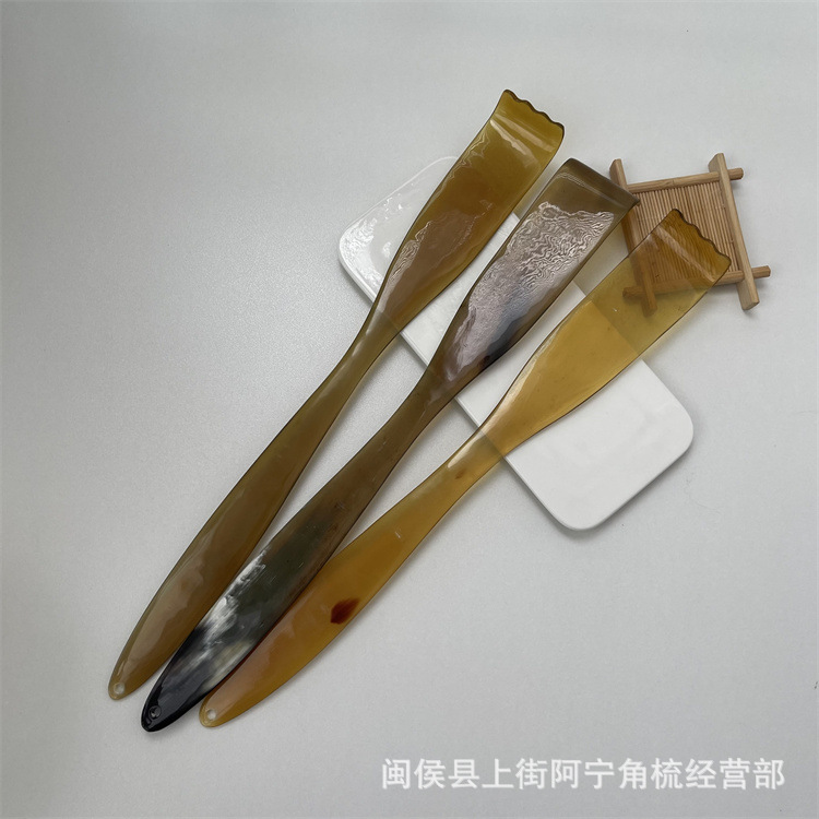 Horn Back Scratcher Full Length Itch Relief Tool Traditional Chinese Wellness Gua Sha Board Back Massager overview