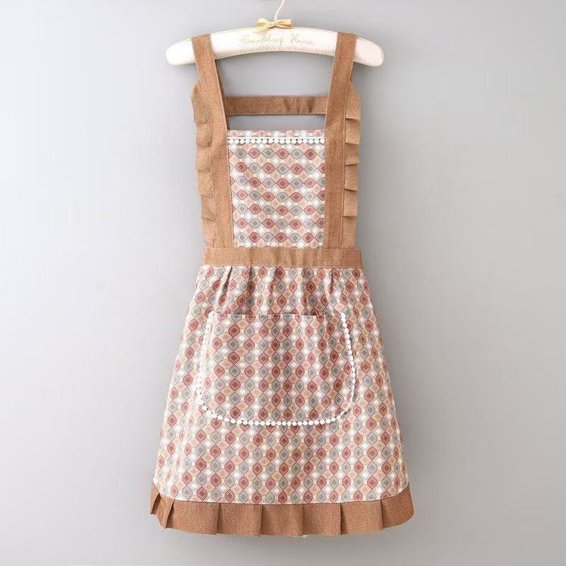 기하학 공주 드레스 브라운