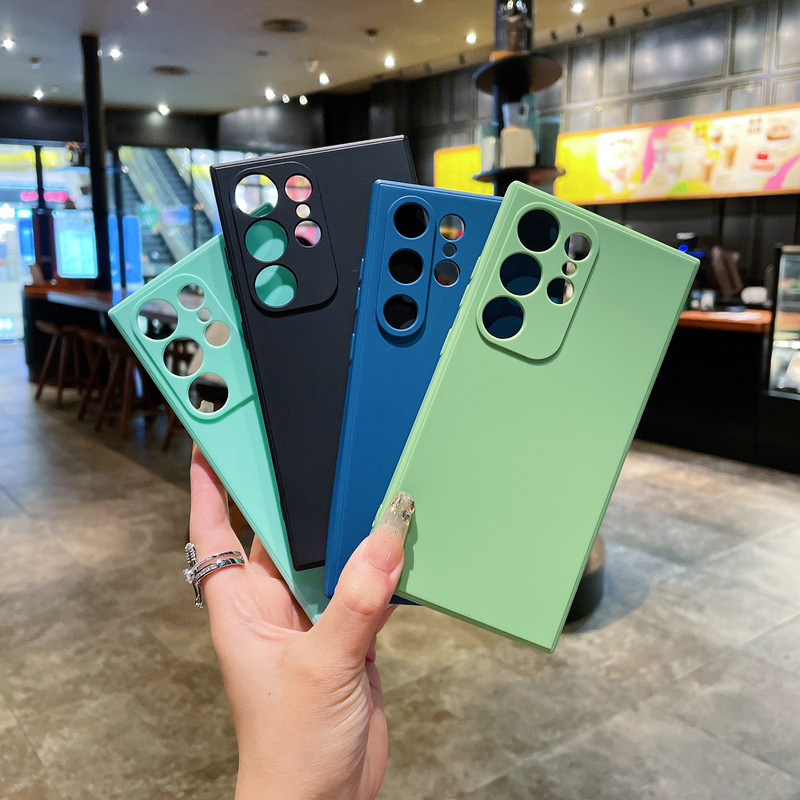 For Samsung S24 Fine Hole Frosted TPU Straight Edge A53A14 Protective Case Note20 Rubik's Cube Silicone Phone Case