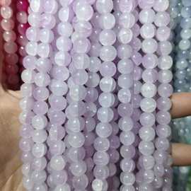 8mm玉碎琉璃圆珠串珠手工DIY玻璃串珠半成品手串项链饰品配件材料
