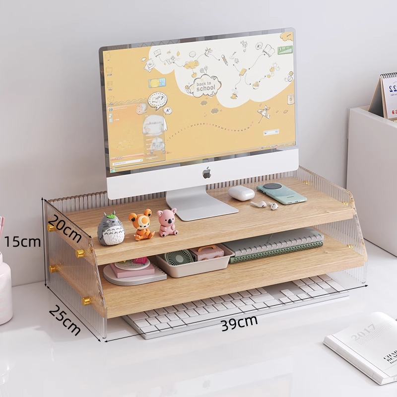 [워터 리플 사이드 패널] 39X25X15CM 우드 컬러