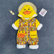 婴儿冬季加厚连体衣男女宝宝棉衣套装加棉服外出卡通可爱哈衣抱衣