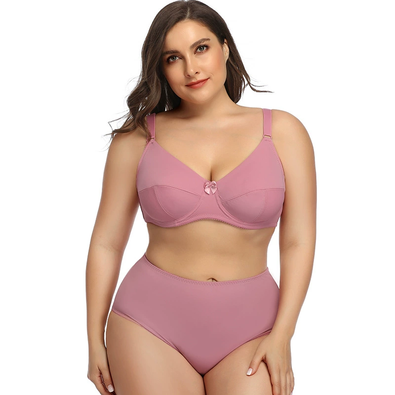 Glossy bra, set, ultra thin sexy comfortable breathable underwear, plus size, European style, wholesale
