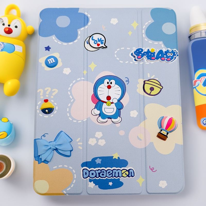 Manufacturer Wholesale Custom Cartoon Doraemon Magnetic Protective Case for Apple Tablet Tup Soft Case iPad